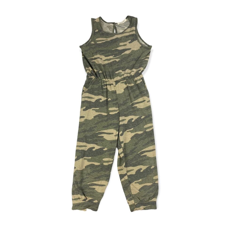 Girls Mon Ami Camo Pants Romper Size 6